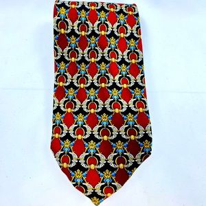Italian Silk Necktie Como House Italy. Awesome Classic High End. Wide.